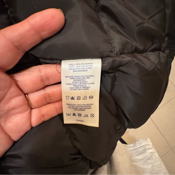 Land’s End Puffer Black Hooded Winter Coat Sz.L (14-16) - Picture 7 of 7